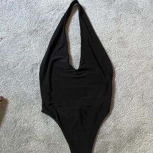 Frankie Phoenix Halter Black Bodysuit